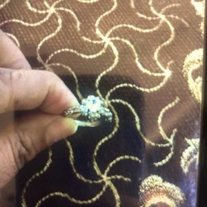 Silver with diamonds rings